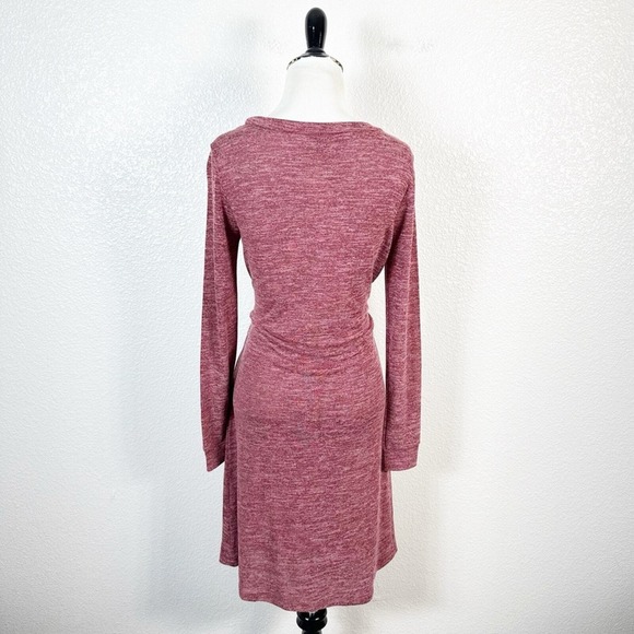 Anthropologie Sunday in Brooklyn NWT Size XS Sitka Tie-Front Shirt Dress Wine - Picture 7 of 9